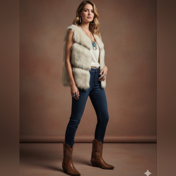 new directions Jackets & Blazers - Western Style Luxe Faux Fur Vest